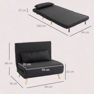Sofas & Couches - 黑色 - 查看 1