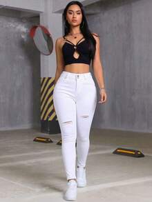 Women Jeans - White - View 6