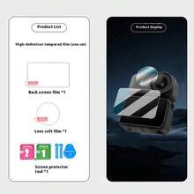 زجاج مقسى بصلابة 9H للشاشة الخلفية وفيلم عدسة ناعم فائق الوضوح ل- D*I Osmo Nano، مجموعة فيلم شفاف مقاوم للخدش بحجم 1.96 بوصة مع أدوات التركيب، إكسسوارات الكاميرا - مشاهدة 7