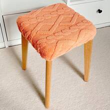 Soft Cotton Velvet Square Stool Cover, Elastic Dust-Proof Vanity Stool Cover - Multicolor - View 17