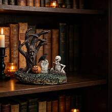 1pc Halloween Dead Tree Resin Figurine, Dark Gothic Style Halloween Scene Decor, Recreating Mysterious Quiet Desolate Cemetery Landscape, Designed For Men, Women And Teenagers Seeking Unique Atmosphere, Perfect For Home Decor, Collection And Holiday Display, Long-Lasting Fine Texture - Multicolor - View 5