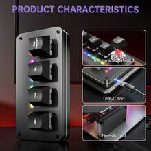 YAIUZGOO 4-Key Macro Keyboard Stream Deck, Built-In Microphone, Customizable Shortcuts, Macro Recording, Voice-To-Text, RGB Lighting Mini Mechanical Keyboard, Suitable For Gaming, Live Streaming, Office Work And Content Creation, Typeless Codex Claude Gemini Vibecoding - View 7