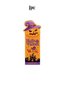 10pcs Halloween Long Strip Shaped Sealing Stickers, Holiday Gift Box Sealing Stickers, Cute Ghost & Pumpkin Pattern Candy Packaging Stickers - A - View 9