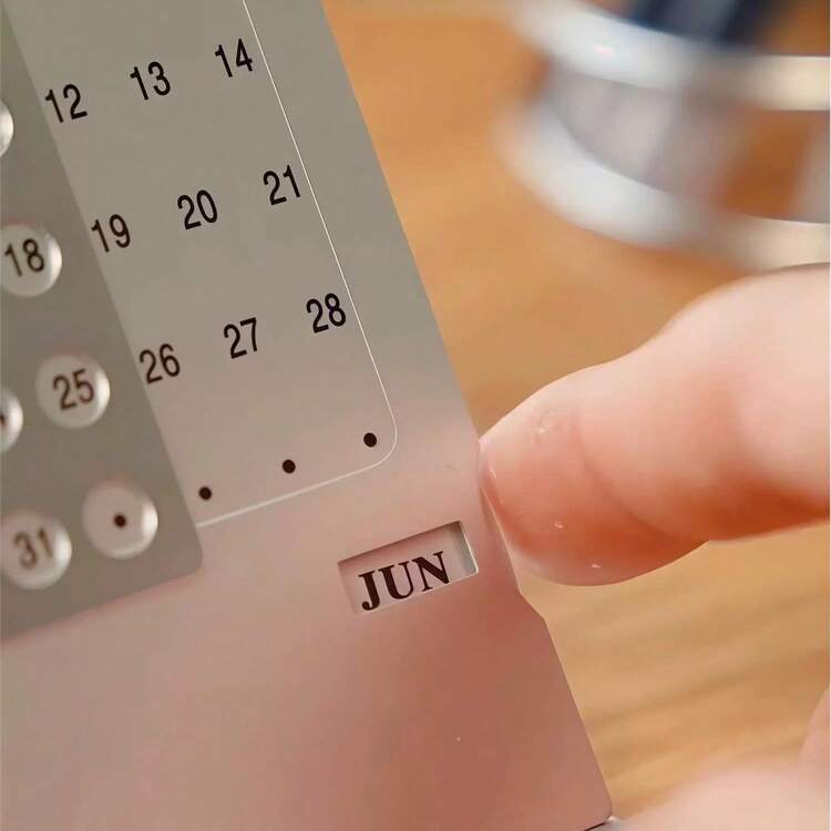 Aluminum Alloy Metal Perpetual Calendar, Desktop Calendar, Unlimited Year Mini Calendar - Single Piece - View 4