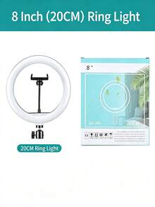 Adjustable LED Ring Light, Live Streaming Makeup Beauty Fill Light, 3 Color Modes, Freely Adjustable Angle, Widely Applicable To Phones And Tablets, Stable Non-Shaking Shooting Light - A - View 12