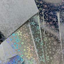 16 Sheets Assorted Shiny Star-Shaped Reflective Cardstock, A4 Size 250gsm 8.27 X 11.7 Inches, Glittering Rainbow Gradient Cardstock Craft Material, Suitable For Thanksgiving Crafts And Holiday Decorations - 16 Sheets, Mixed Colors - View 6