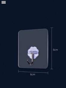 20/16/6/1 Set Strong Adhesive Transparent Wall Hooks - Casual Style, Easy Installation, No Drilling Required, Plastic Heart-Shaped Practical Hooks, Suitable For Kitchen And Bathroom, Bathroom Storage, Bathroom Decor - Multiple Styles - View 4