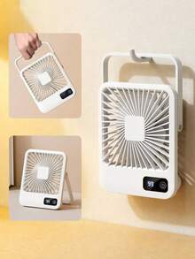 180° Adjustable Tilt Portable USB Rechargeable Fan, Foldable Personal Fan With Battery Level Display, 5-Speed Wind, Ultra-Quiet Desktop Fan, Battery Capacity: 600mAh - Multicolor - View 3