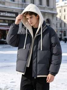Men Down Coats - Grey - View 2