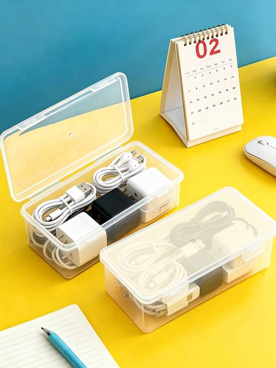 1pc Transparent Desktop Multi-Function Storage Box, Travel Accessory Storage Display Box, Jewelry Box For Vanity Tabletop To Store Lipstick, Lip Gloss, Dust-Proof Cosmetics, Suitable For Bedroom, Bathroom, Vanity Table Decoration Home Desktop - Multicolor - View 1