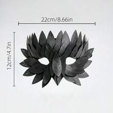 Black Leaf Crow Mask Halloween Party Half Face Mask Vintage Bird Beak Cosplay Prop Masquerade Costume Accessory - Multicolor - View 6