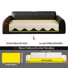 1pc Waterproof Oil-Proof Faux Leather Sofa Cushion Cover, Scalloped Wave Edge Non-Slip Dotted Back Couch Pad, Wipeable Washable Modern Sofa Protector For Living Room, Multi Colors Available - Multicolor - View 28