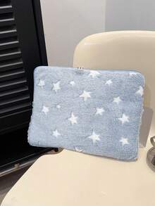 Solid Color Floral Minimalist Luxury Multi-Size Laptop Tablet Storage Bag Computer Case - Baby Blue - View 4