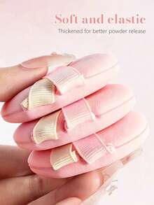 6/3/1pc Super Soft Teardrop Makeup Sponge - Pink; Dual Use Dry & Wet; Soft Texture, Creates Flawless Makeup Effect; Suitable For Applying Liquid Foundation, Concealer, Cream Products & Foundation Cream - Pink - View 2