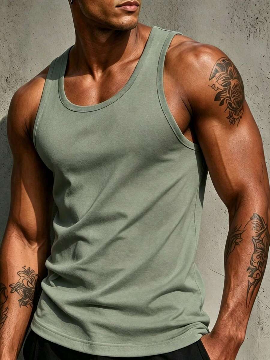 ZYNTH BALENO Men's Summer Sports Fitness Sleeveless Vest, Basketball Running Casual Sportswear Muscle Shirt