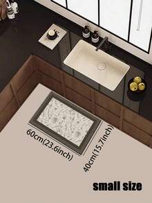 1 Pc Flowers, Leaves Pattern Kitchen Mat, 3.5 Mm Soft Rubber That Absorbs Water And Is Easy To Clean. Suitable For Corridors, Bathrooms, Living Rooms, Outdoor Door Mats, And Toilets. Useable Throughout The Year And For Various Holidays. - Multicolor - View 13