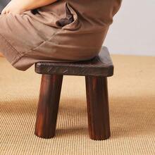 Taburete de madera para adultos y niños, taburete de pie, banco de madera pequeño para cocina, soporte para plantas de madera (14.2 x 10.2 x 10.6 pulgadas) - Marrón - Ver 11