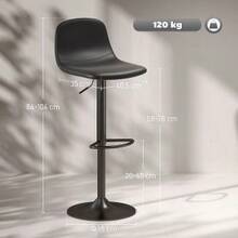 Seating for Dining pour la maison, noir, bonded leather, 40 x 44 x 104 cm - Multicolore - Voir 1