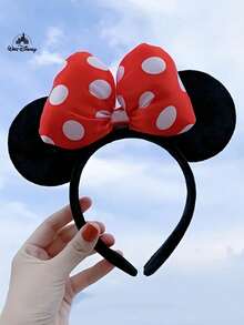 1 buah Bando Telinga Mickey & Minnie Mouse Resmi Disney dengan Pita, Aksesori Rambut Putri, Cocok untuk Pesta, Ulang Tahun, dan Cosplay (Beberapa Aksesori Mungkin Acak), Halloween - MultiWarna - View 6