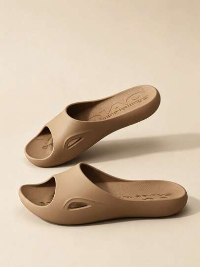 Pantuflas de una pieza de EVA para mujer, pantuflas de verano para interiores, baño, ducha, de unicolor minimalista para todas las estaciones, dormitorio, sala de estar, casa de huéspedes