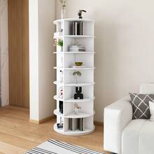 Rotating Shoe Rack Tower, Spinning Storage Rack, Standing 360° Revolving Shoe Organizer - 7 Floors, Circular Shape - View 2