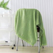 2/1pc Approx. 13*29in/28*55in Cute Avocado Embroidered Cotton Bath Towel, Thickened Ultra Soft High Absorbency Quick Dry, Suitable For Home Bathroom, Spa, Swimming Pool And Back To School Season - Green - View 14