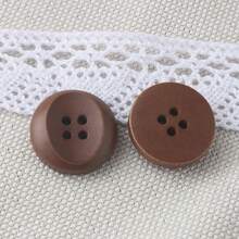 10 PCS 11-17mm Vintage Natural Brown Oval Pattern 4-Hole Wooden Buttons, Suitable For Shirts, Cardigans, Sweaters, Blazers, Coats, Versatile Wooden Decorative Buttons - Rounded Oval - View 4