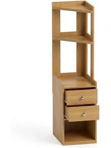 Mueble Esquinero de Melamina Colombia - Estantería Organizadora con Cajones y Repisas, Diseño Moderno Minimalista para Sala, Oficina o Dormitorio - 1 - Ver 2