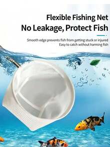 Aquarium Fish Net, Extendable Long Handle, For Catching Fish And Shrimp, Aquarium Cleaning Tools And Accessories, Stream Fishing Tank Scoop Net, 3D Small Fish Scoop, Aquarium Stainless Steel Extendable Fish And Shrimp Landing Net, Fishing Net - White - View 5