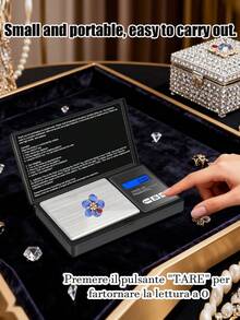 High Precision Sleeveless Pearl Scale With LCD Digital Display And Multiple Unit Conversion Functions, Max Capacity 100g. Suitable For Precise Measurement Of Jewelry, Precious Metals, Powders And Other Small Items. Batteries Not Included. - jewelry scales - View 3