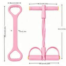 Set 2 Buah Pita Resistensi Yoga, Alat Tarik Pedal Kaki & Peregang Punggung Bahu, Peralatan Olahraga Kebugaran Rumahan untuk Latihan Pembentukan Tubuh Lengan, Kaki, Pinggang - MultiWarna - View 4