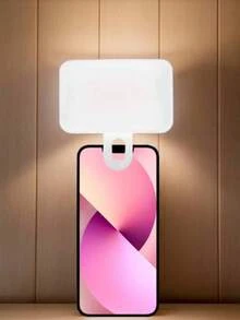 buguangdeng 1pc 60 LED Selfie Ring Light, 3 Lighting Modes, Adjustable Brightness, Battery Level Indicator, Portable Mini Clip-On Fill Light, Type-C 5V Charging, Pink/White/Black/Purple, Suitable For Makeup, Live Streaming, Zoom Meetings - Fill Light - View 10