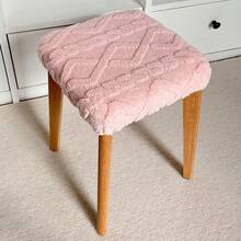 Soft Cotton Velvet Square Stool Cover, Elastic Dust-Proof Vanity Stool Cover - Multicolor - View 8