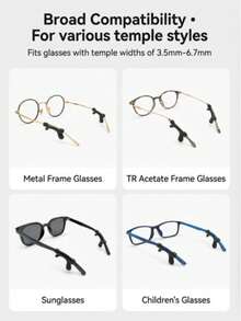 16/8/2pcs Silicone Eyeglass Anti-Slip Ear Hooks, Eyeglass Temple Sleeves, Sports Eyeglass Anti-Slip Ear Support, Prevent Slipping, Comfortable Eyeglass Accessories, Suitable For Running, Cycling, Daily Use - Multicolor - View 4