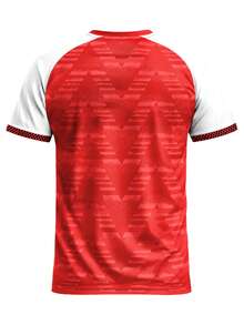 Camisa North London Echo, Inspirada em Highbury & Islington, Leve e Respirável de Secagem Rápida para Partida, Treino e Uso Casual, Presente Ideal - Vermelho e Branco - Visão 3