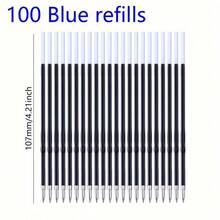 100pcs/Box 0.7mm Ballpoint Pen Refills, Black Blue Red Replaceable Ink Cartridges, Universal 107mm Length For Retractable Ballpoint Pens, Office Supplies - Multicolor - View 1