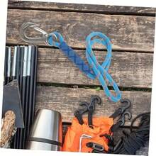 Durable Nylon Hanging Strap With Metal Hook - UV Resistant, Weatherproof And Wear-Resistant - Suitable For Outdoor Hammocks, Tree Swings, Patio Chairs - Equipped With Carabiner For Easy Installation - Garden, Backyard Use Options - A - View 3