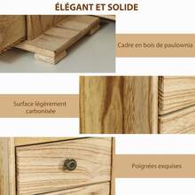 Vanity Table, 2 Drawers, 26.5 X 16 X 33.5 Cm, For Bedroom And Dressing Area, Brown - Brown - View 7