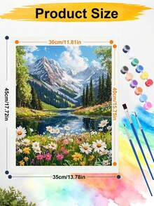 1pc Professional Art Use Adult Beginner Digital Oil Painting Set, Forest Landscape Oil Painting, DIY Handmade Painting Craft, Suitable For Home Wall Decoration - A - View 5