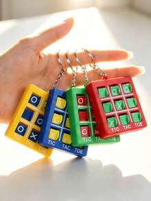 12pcs Gantungan Kunci Tic Tac Toe Mini, Mainan Permainan XO Saku Portabel, Gantungan Tas Ransel Plastik Warna-warni, Gantungan Kunci Puzzle Kecil, Suvenir Pesta & Hadiah Ulang Tahun Anak, Liontin Permainan Perjalanan Mini Lucu [6/3/1pc] - Berbagai gaya - View 3