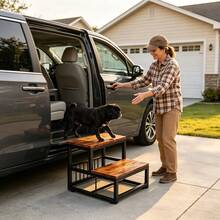 DIY Pet Supplies: Cat Beds, Furniture, Stairs, Steps, And Perches. Suitable For Senior Or Injured Pets And Short-Legged Dogs; Enables Access To Sofas, Beds, And Windowsills. For Indoor Use. Great For Christmas, Halloween, Or Easter Gifts. - Two-step Solid Wood Cat Stairs With Back Support - View 8