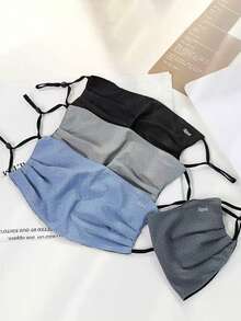 1pc Men's Ice Silk Breathable Mesh Face Mask, Soft Breathable Adjustable Lanyard, Suitable For Daily Commute And Outdoor Use - Multicolor - View 2