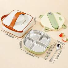 304 Stainless Steel Bento Box Adult, Leakproof Microwavable Lunch Containers, Metal Lunch Box With Soup Container And Utensils, Cute Japanese Bento Box, Travel Food Containers, Meal Prep Containers For School Student - Multicolor - View 15
