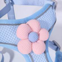 Adjustable Pet Harness And Leash Set, Breathable Soft Mesh Reflective Adjustable Anti-Escape Anti-Choke Vest Harness, Suitable For Puppies, Kittens And Small To Medium Dogs, Breathable Mesh Dog Vest, Pressure Relief Design, All-Season Outdoor Pet Walking - Multicolor - View 8