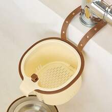 1pc Sink Hanging Strainer Basket, Multi-Purpose Sink Filter Basket, Green | Automatic Press-To-Dump Kitchen Strainer Basket, Space-Saving Faucet Hanging Filter Basket, Suitable For Home Kitchen - Multiple Styles - View 14