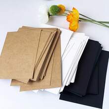 50pcs White/Black/Kraft Blank Index Cards 4x6 Inch 200g Thick Unlined Note Cards, Suitable For Postcards, Photo Paper, Recipe Cards - 10*15cm/3.86*5.8in - View 10