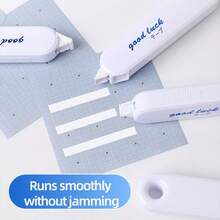 5pcs/Set INS Style Minimalist Transparent Correction Tape, White And Transparent Options, Long Strip Shape, Easier To Grip, Compact And Exquisite, Smooth And Easy To Use, Strong Coverage, PET Transparent Film Tape, Durable And Not Easily Broken, Recommended For Back To School Season, Suitable For Study And Office, Includes Flip Cover Protection, Smooth Operation Without Jamming - A27 Correction Tapes - View 6