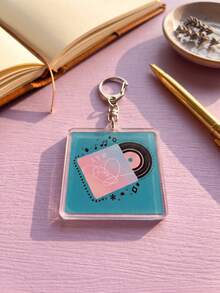 1Pc/6Pcs BangTang Pop Theme Fan Support Pattern Keychain, Cute Asymmetrical Shaped Metal Butterfly Buckle Functional Pendant Decoration, Suitable For Fan Meetups, Concert Support, Birthday Gifts, Student Backpack Decoration, Merchandise Collection, Holiday Celebration And All Season Use - Style 4 - View 10