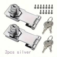 2 Sets Furniture Safety Locks, Easy Installation, Anti-Theft Padlocks, Suitable For Cabinets, Mailboxes, Drawers And Door Locks, Modern Security Locks, Durable Metal Locks - Standard Model - View 15
