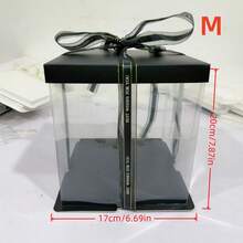 1pc Party/Holiday Gift Box, 1 Tier/2 Tier/3 Tier Packaging Storage Box Valentine Day - Black - View 12